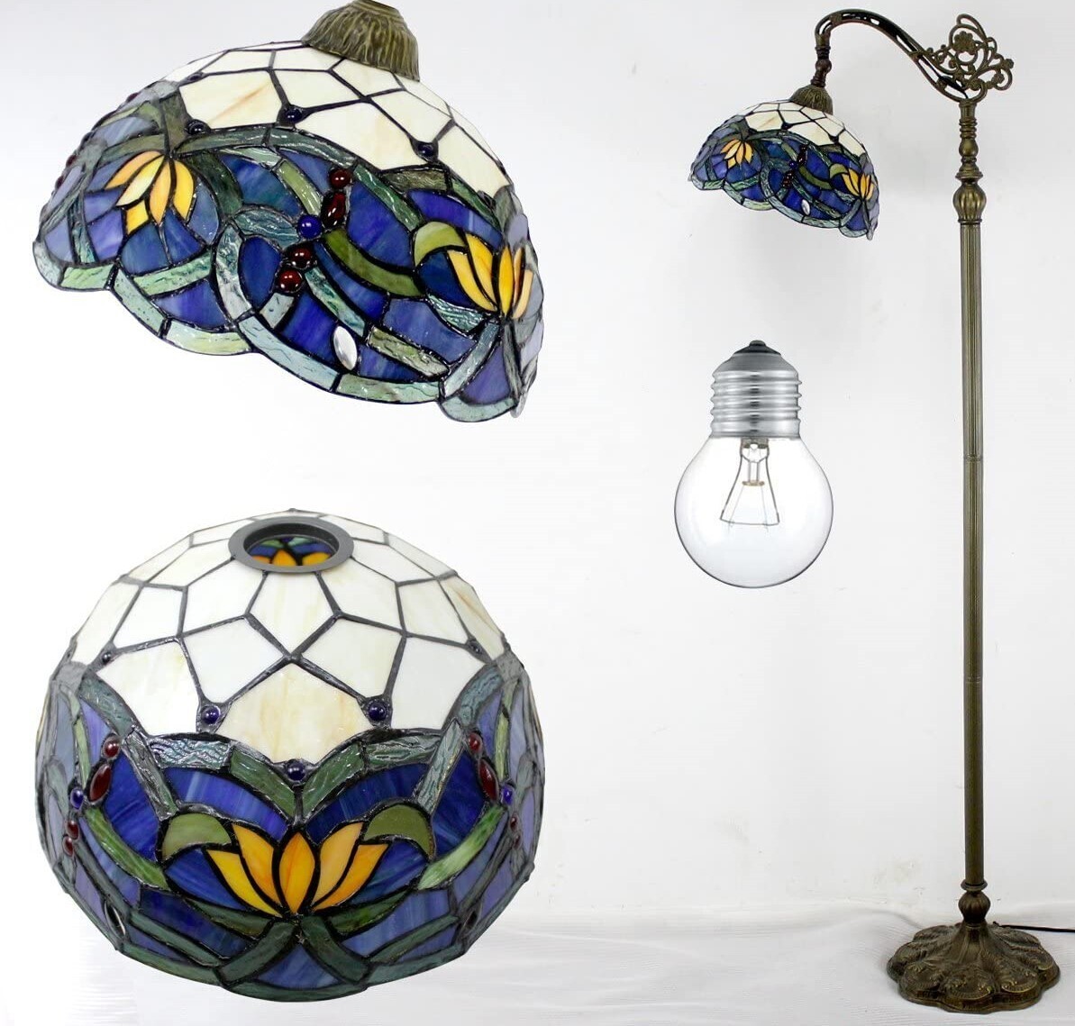 Tiffany lotus floor lamp