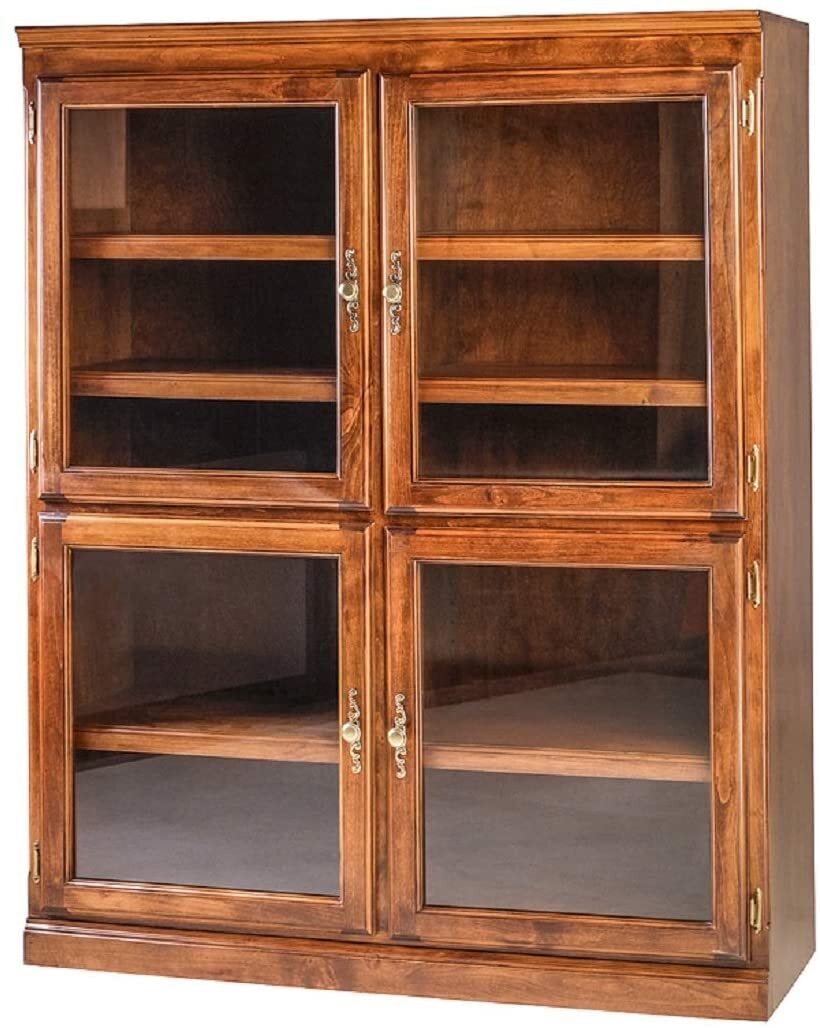 Traditional Bookcase with two glass doors 