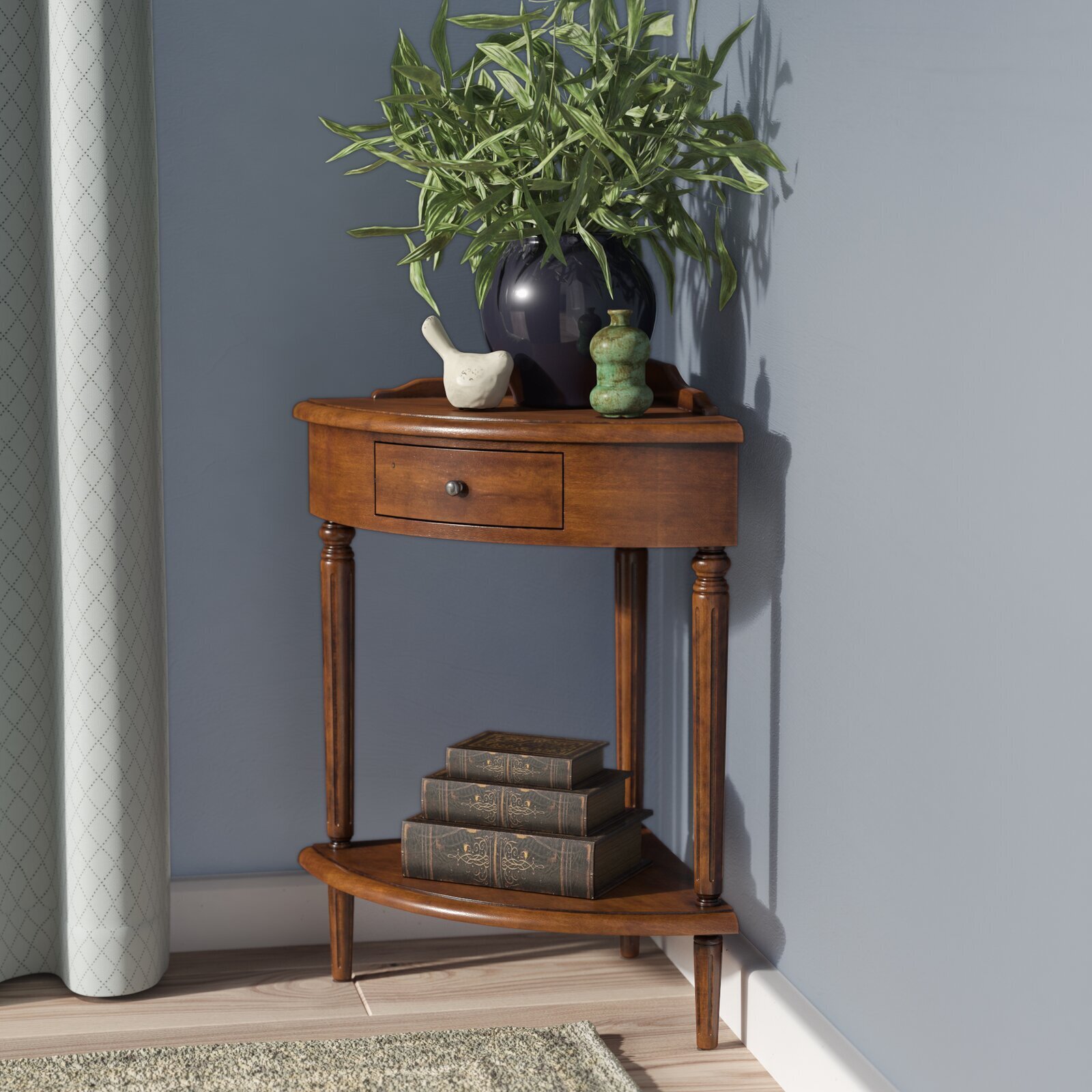 Traditional Triangle Corner Table 