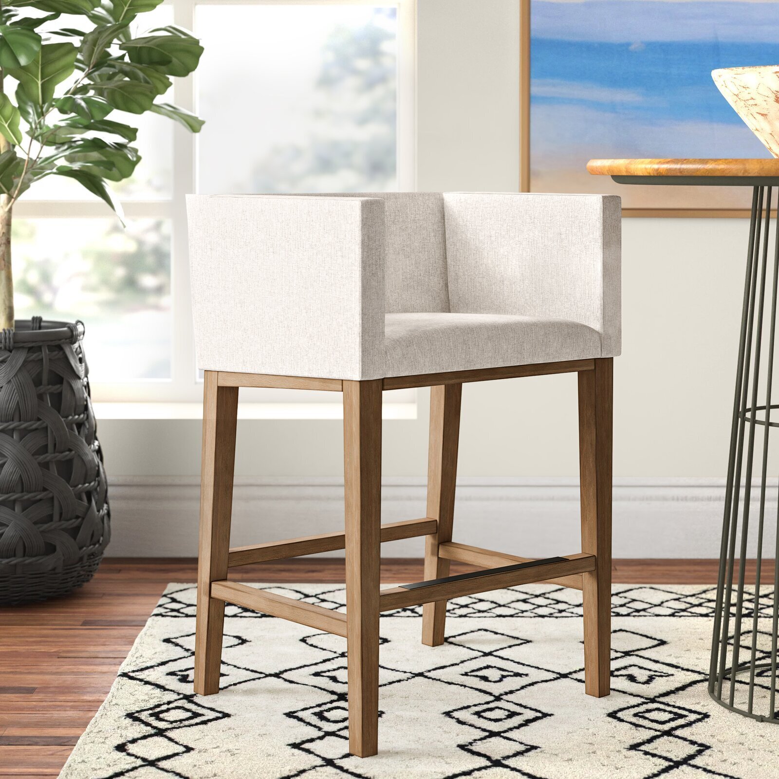 Transitional Stool in a Simple Square