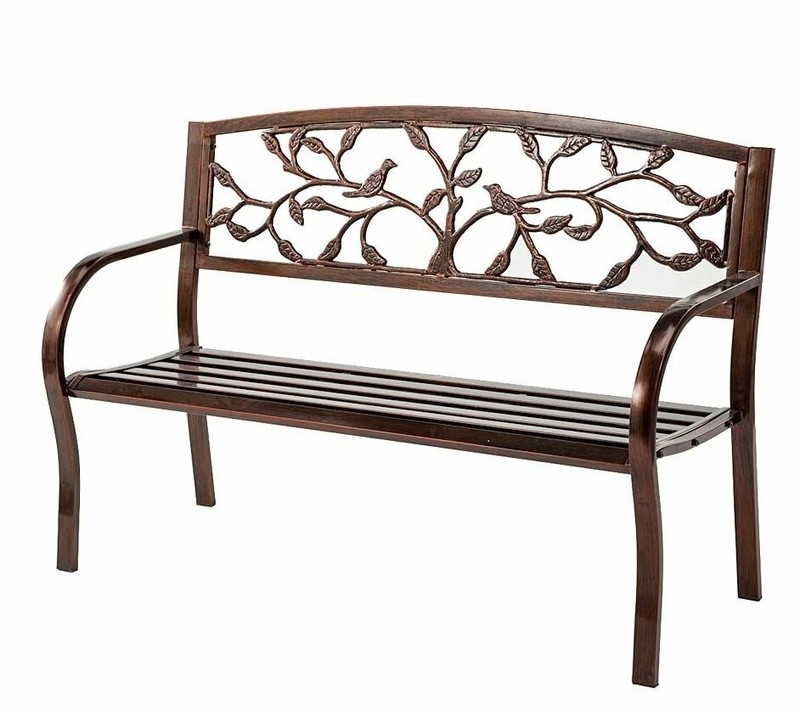 Tree of Life Iron Garden Bench