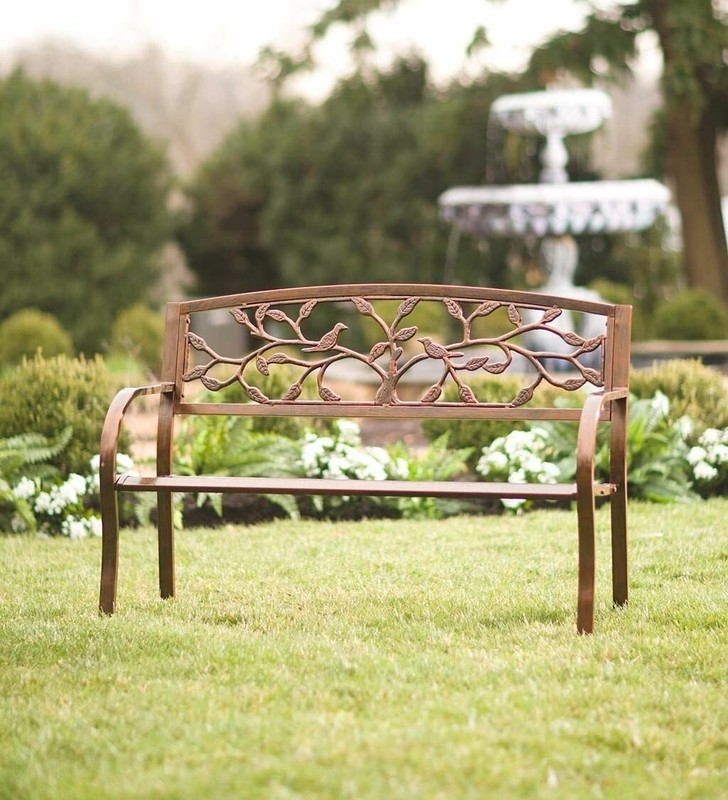 Tree of Life Iron Garden Bench