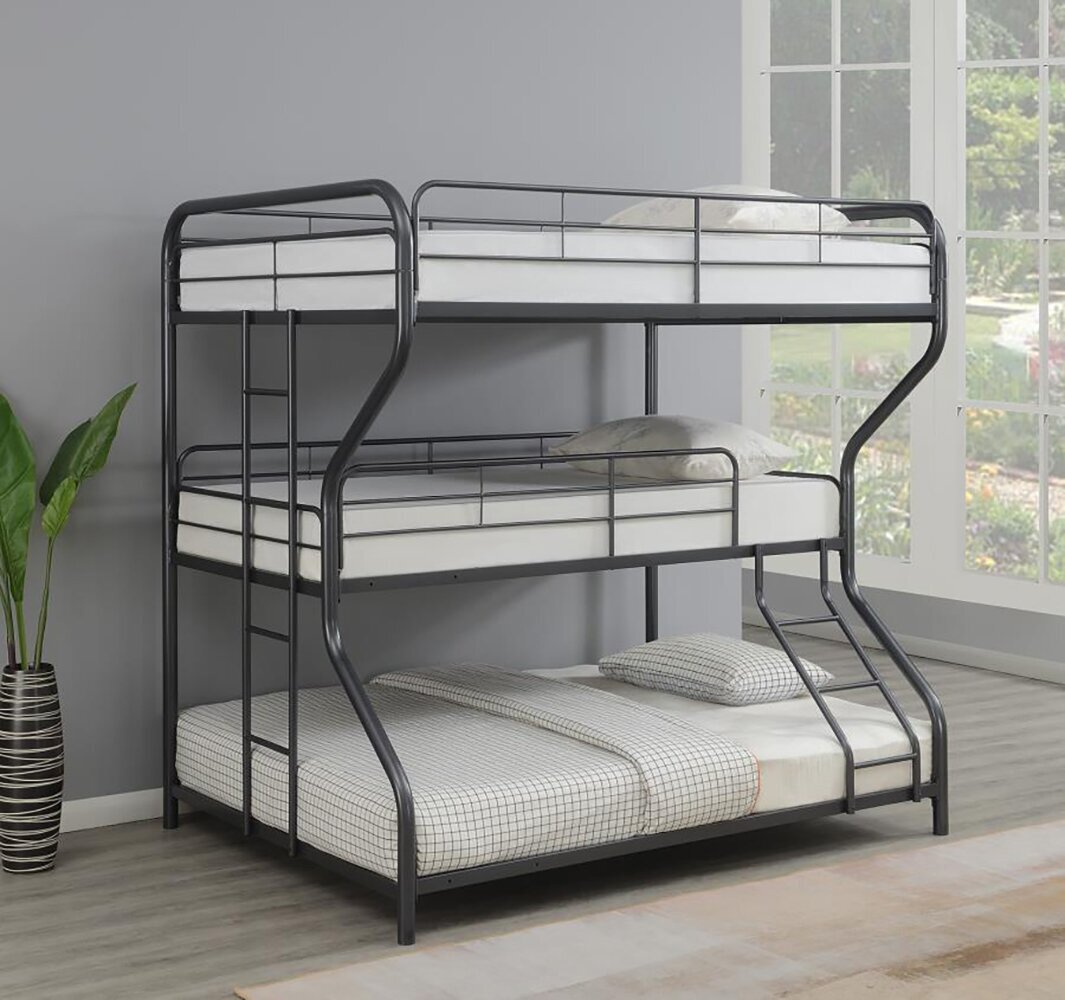Triple Bunk with Double Beds for Adults and Teens
