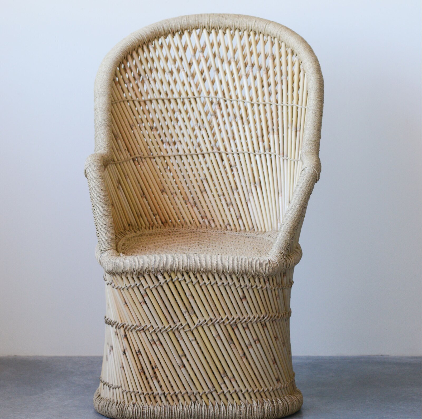 Tropical bamboo accent chair 