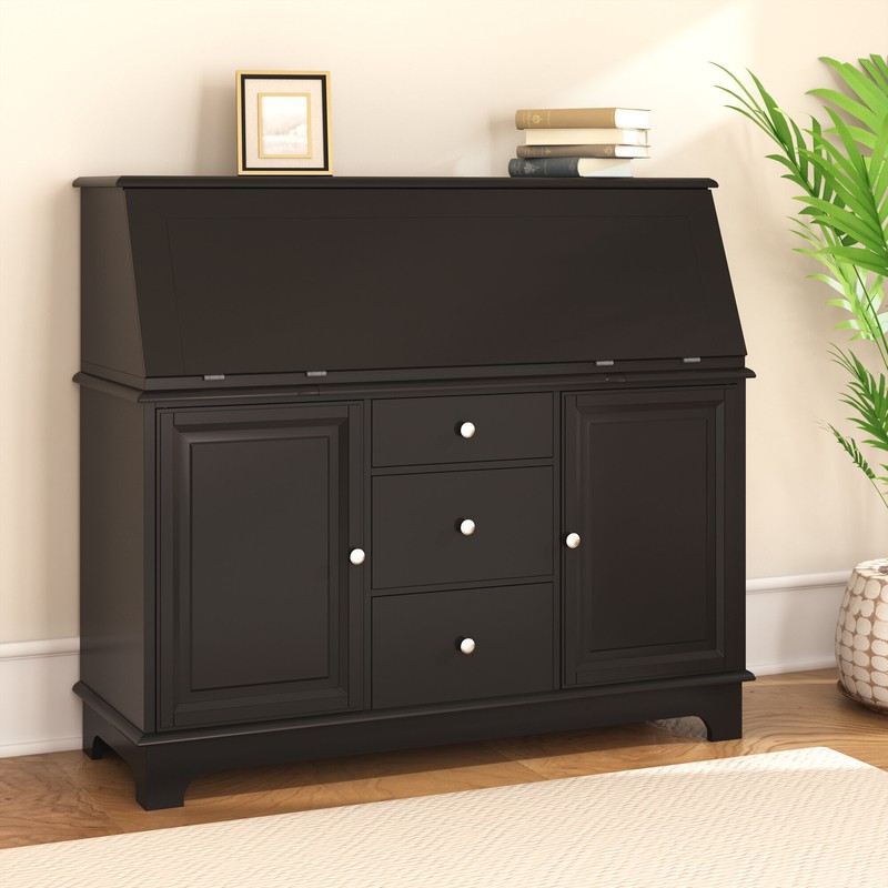 Trumble Secretary Desk with Hutch