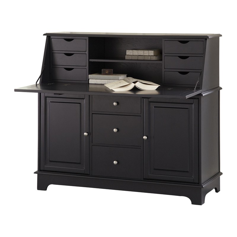Trumble Secretary Desk with Hutch