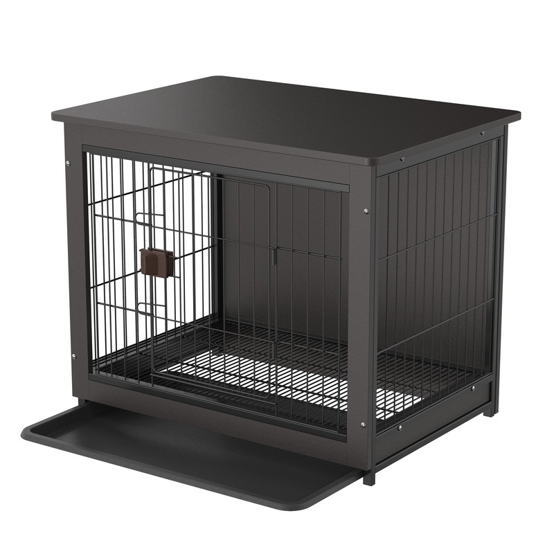 Tucker Murphy Pet™ 25&31&39 Wooden Dog Crate, Detachable Pet Crate With Crate Cover, Indoor Dog House For Small Medium Dogs, With Removable Tray, End Table, Night Stand