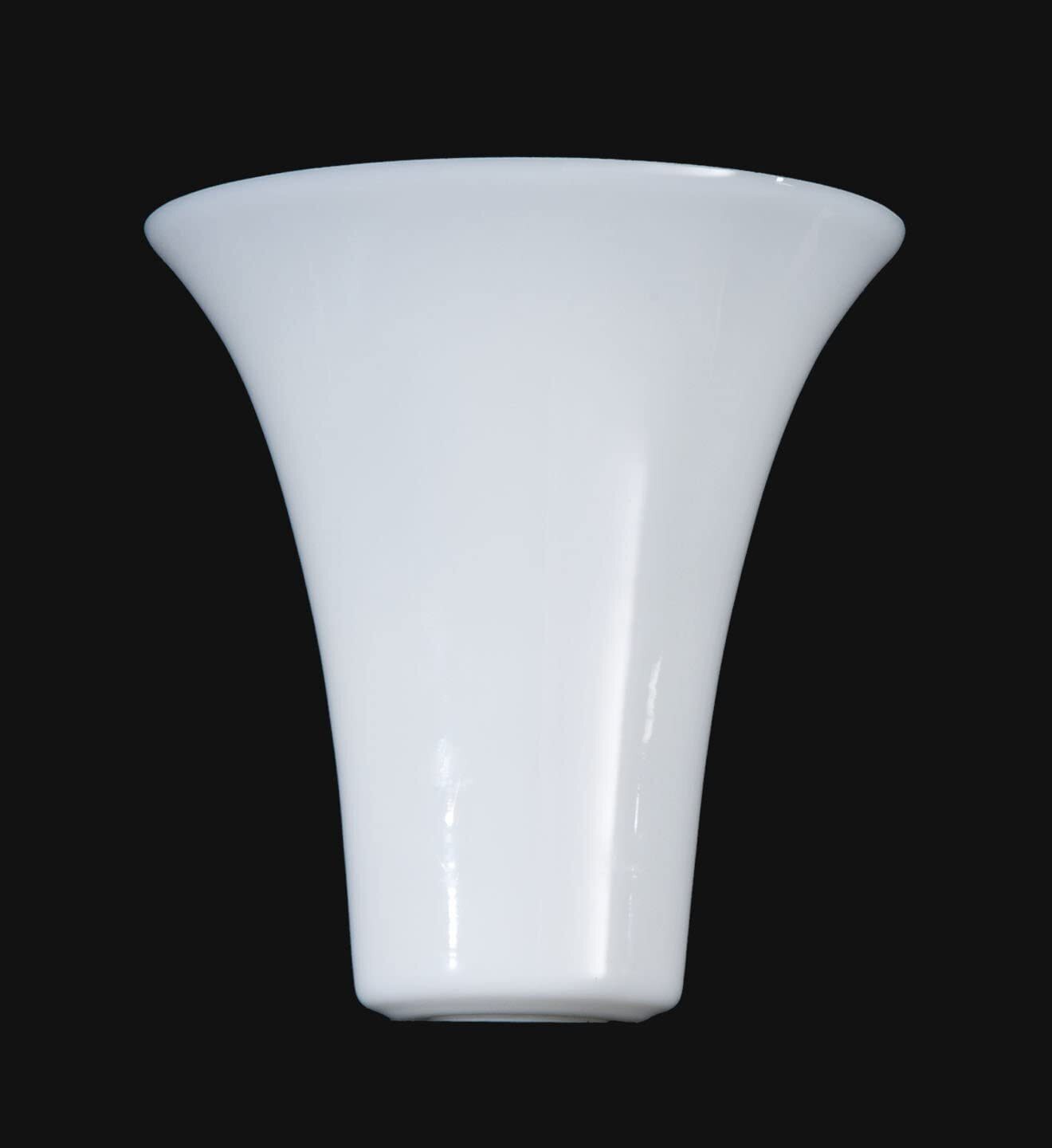 Modern White Frosted Glass Shade Replacement for Floor Lamps Torchiere Lamp 