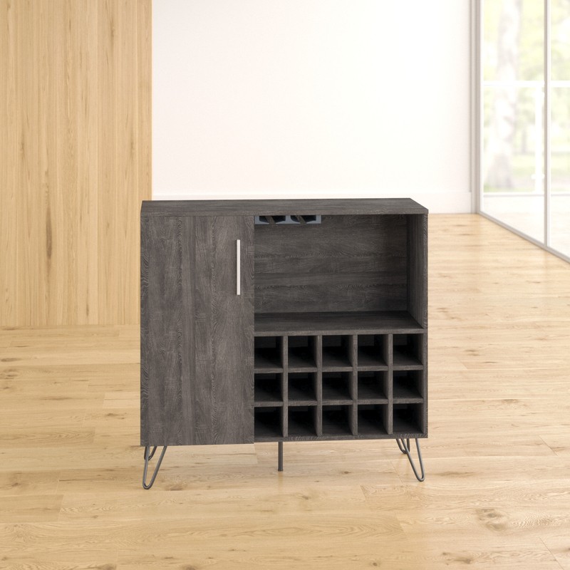 Turnbridge Mid Century Wine and Bar Cabinet