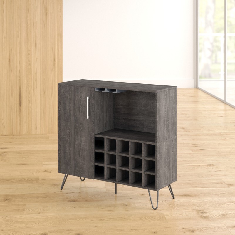 Turnbridge Mid Century Wine and Bar Cabinet