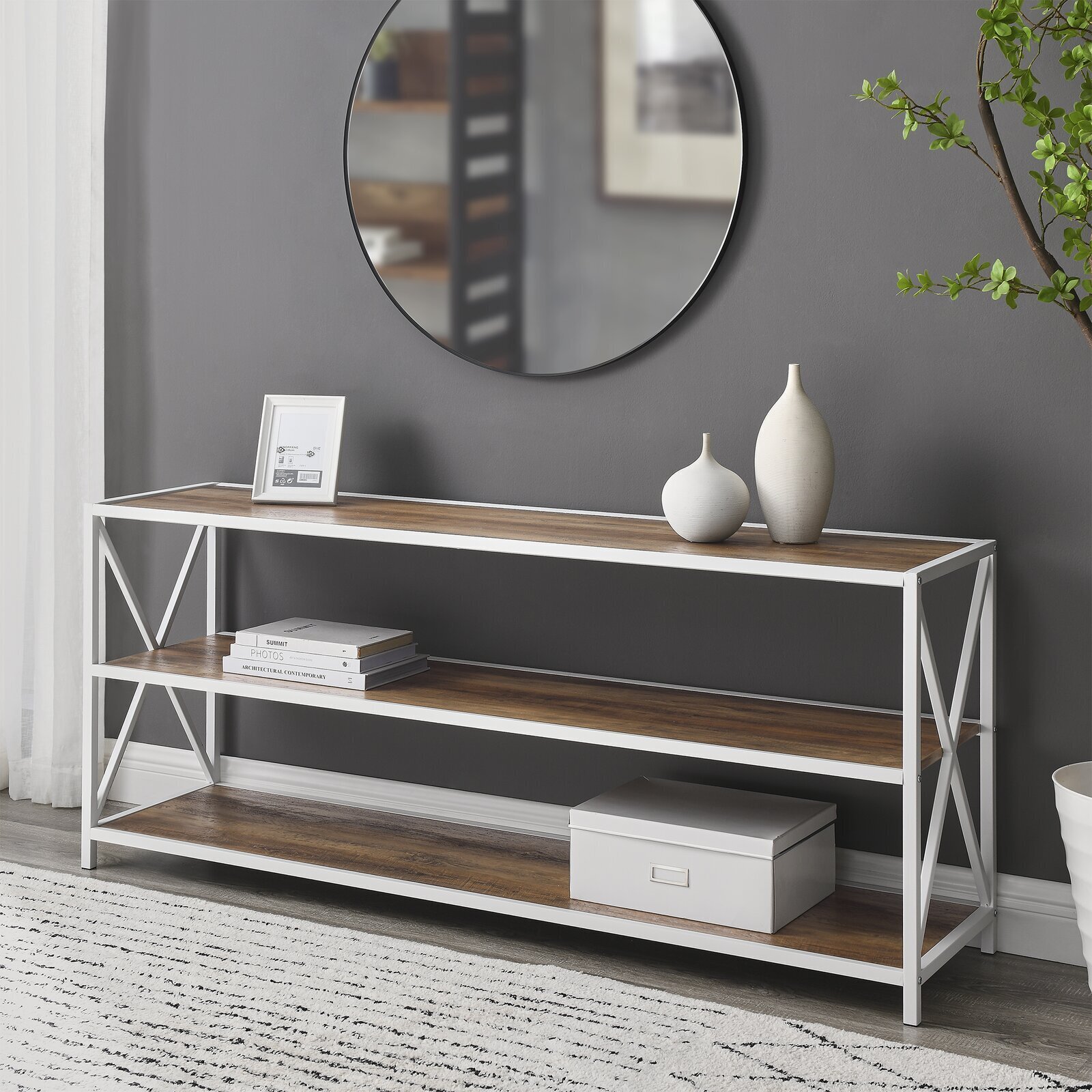 TV Stand with Open Shelving