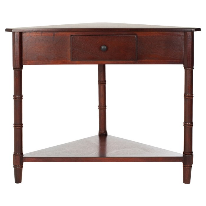Twerton 28'' Tall Solid Wood 3 Legs End Table with Storage