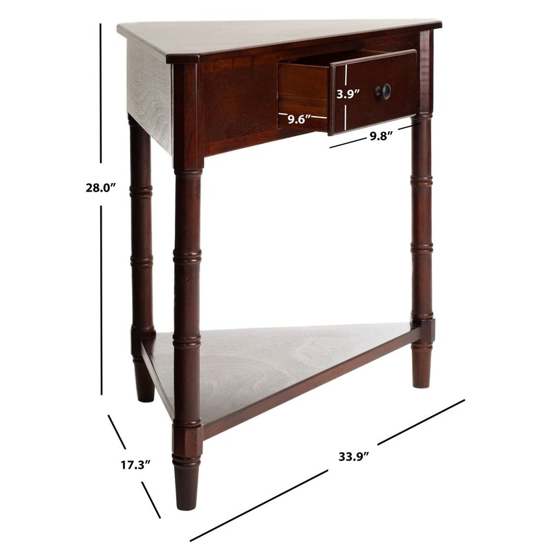 Twerton 28'' Tall Solid Wood 3 Legs End Table with Storage