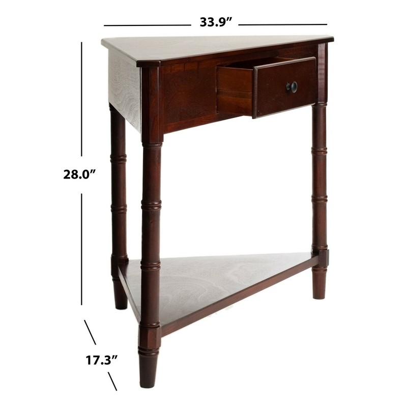 Twerton 28'' Tall Solid Wood 3 Legs End Table with Storage
