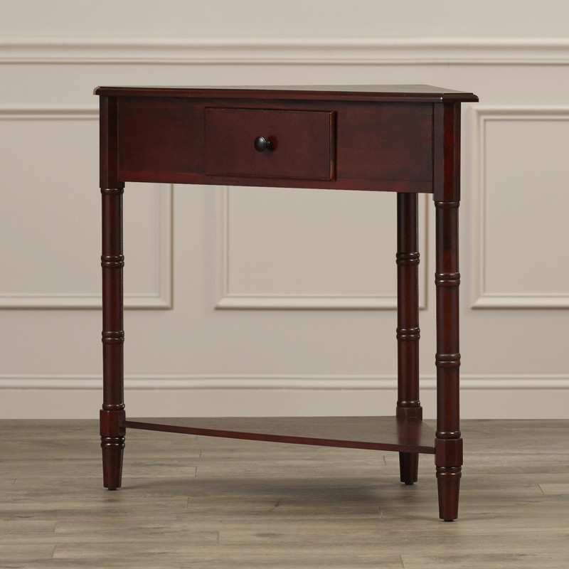 Twerton 28'' Tall Solid Wood 3 Legs End Table with Storage