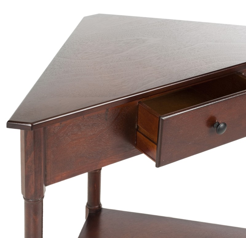 Twerton 28'' Tall Solid Wood 3 Legs End Table with Storage