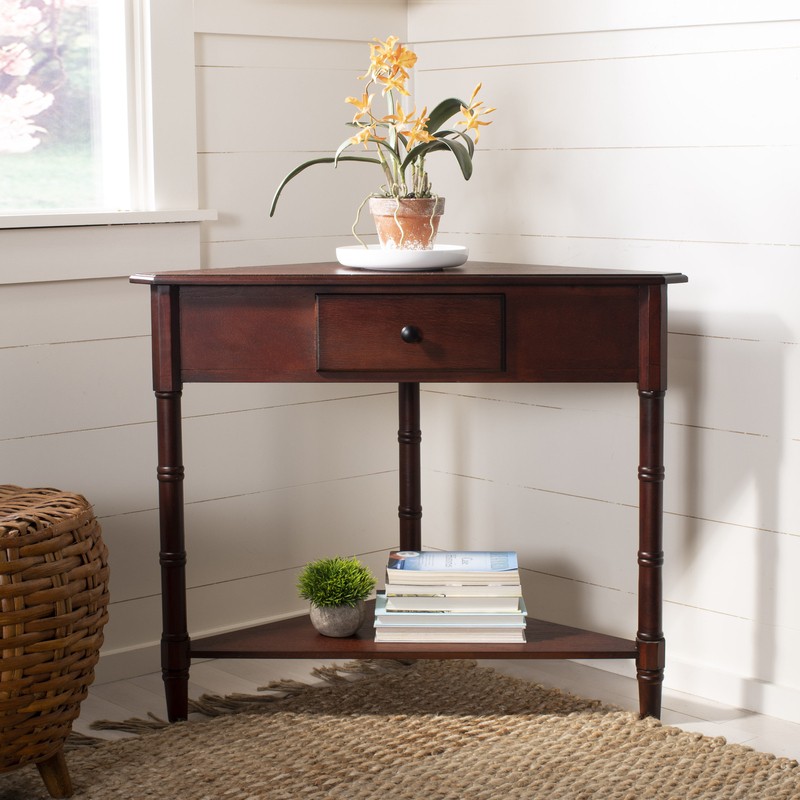 Twerton 28'' Tall Solid Wood 3 Legs End Table with Storage