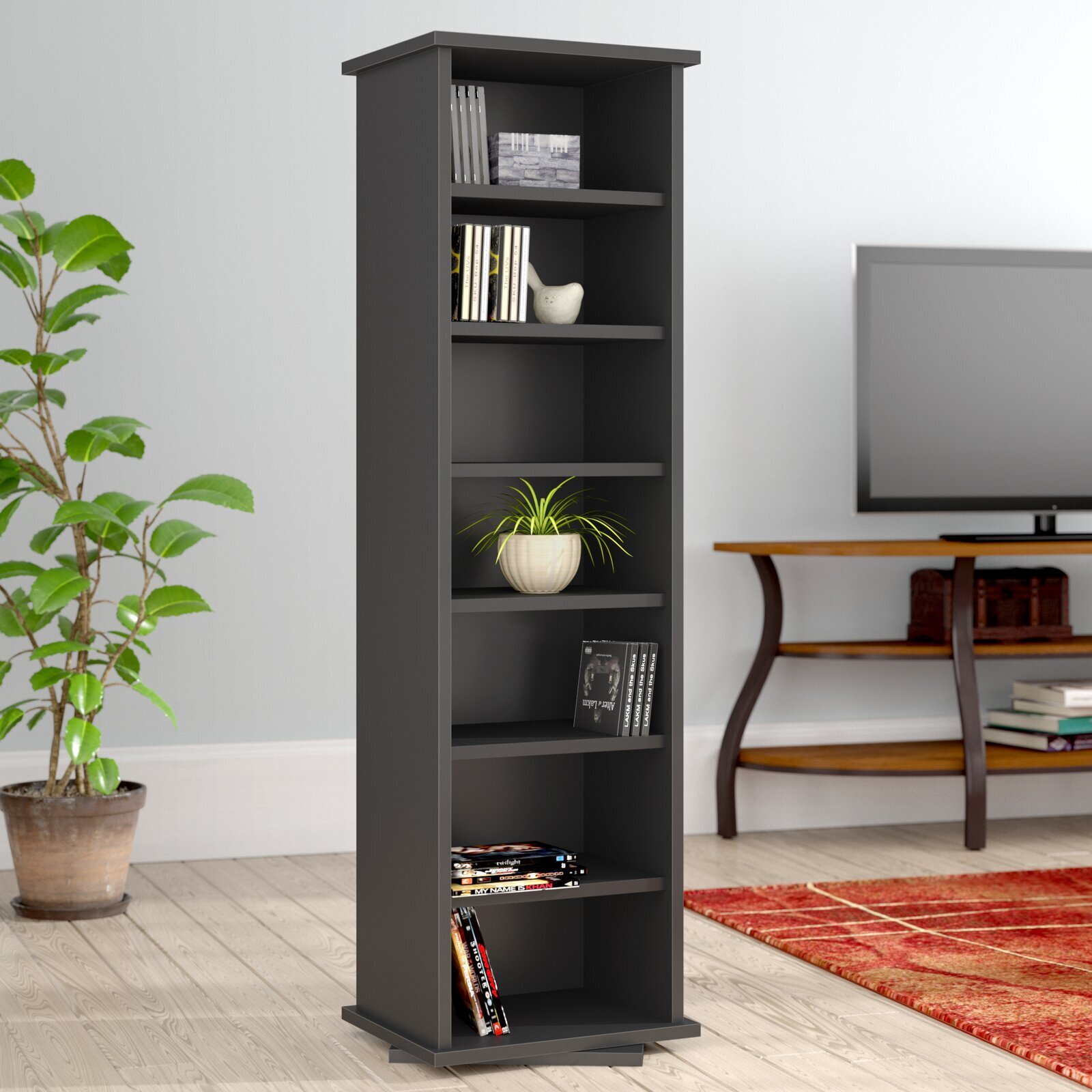 Two sided CD shelving unit