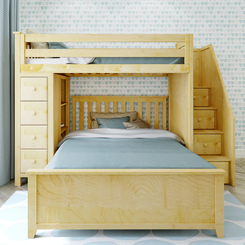 Tyree 8 Drawer Solid Wood L-Shaped Bunk Beds by Three Posts™ Baby & Kids