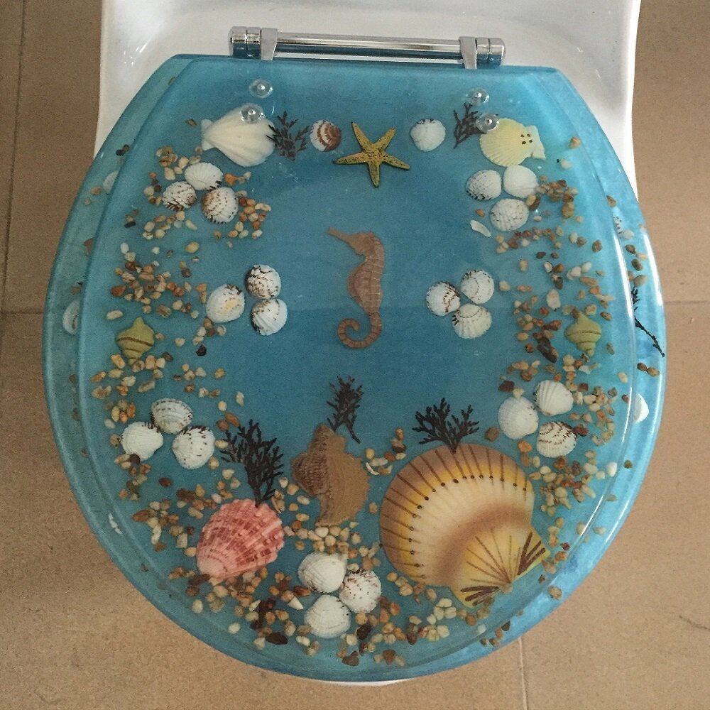 NEW QUALITY FUNKY DESIGNER NOVELTY RETRO PRINTED TOILET SEAT WC MDF RESIN COATED 