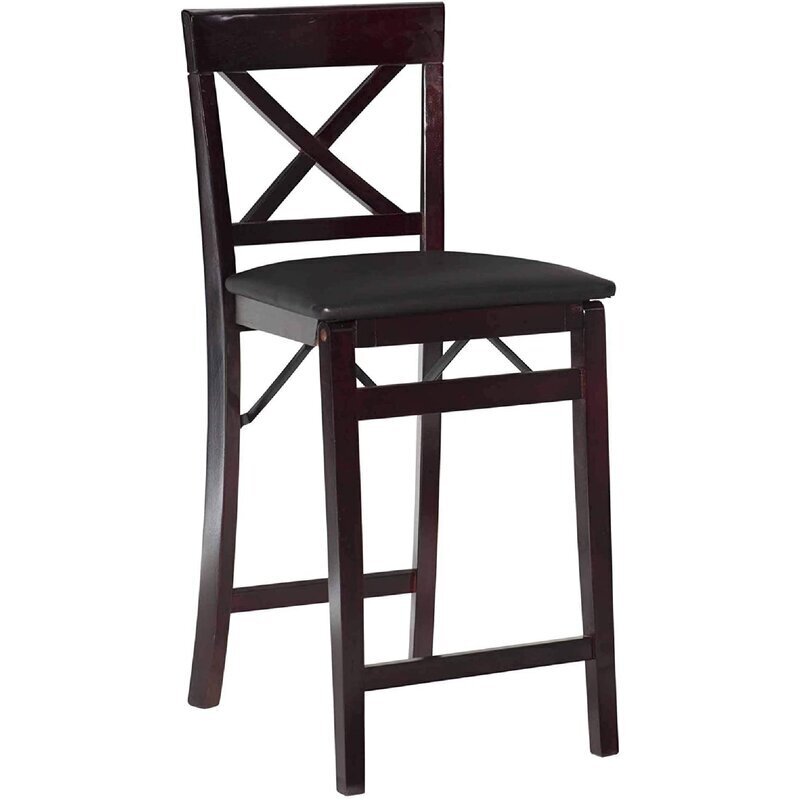 Upholstered Bar Stool With Back