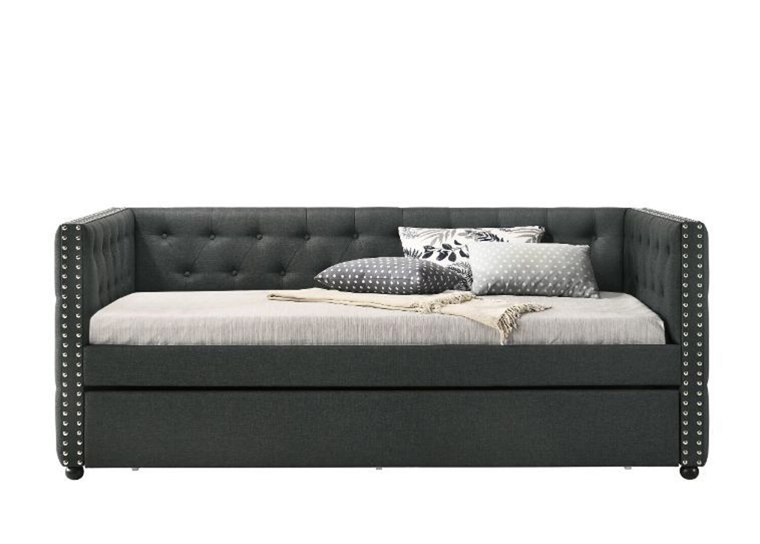 Upholstered Full Size Daybed With Trundle 
