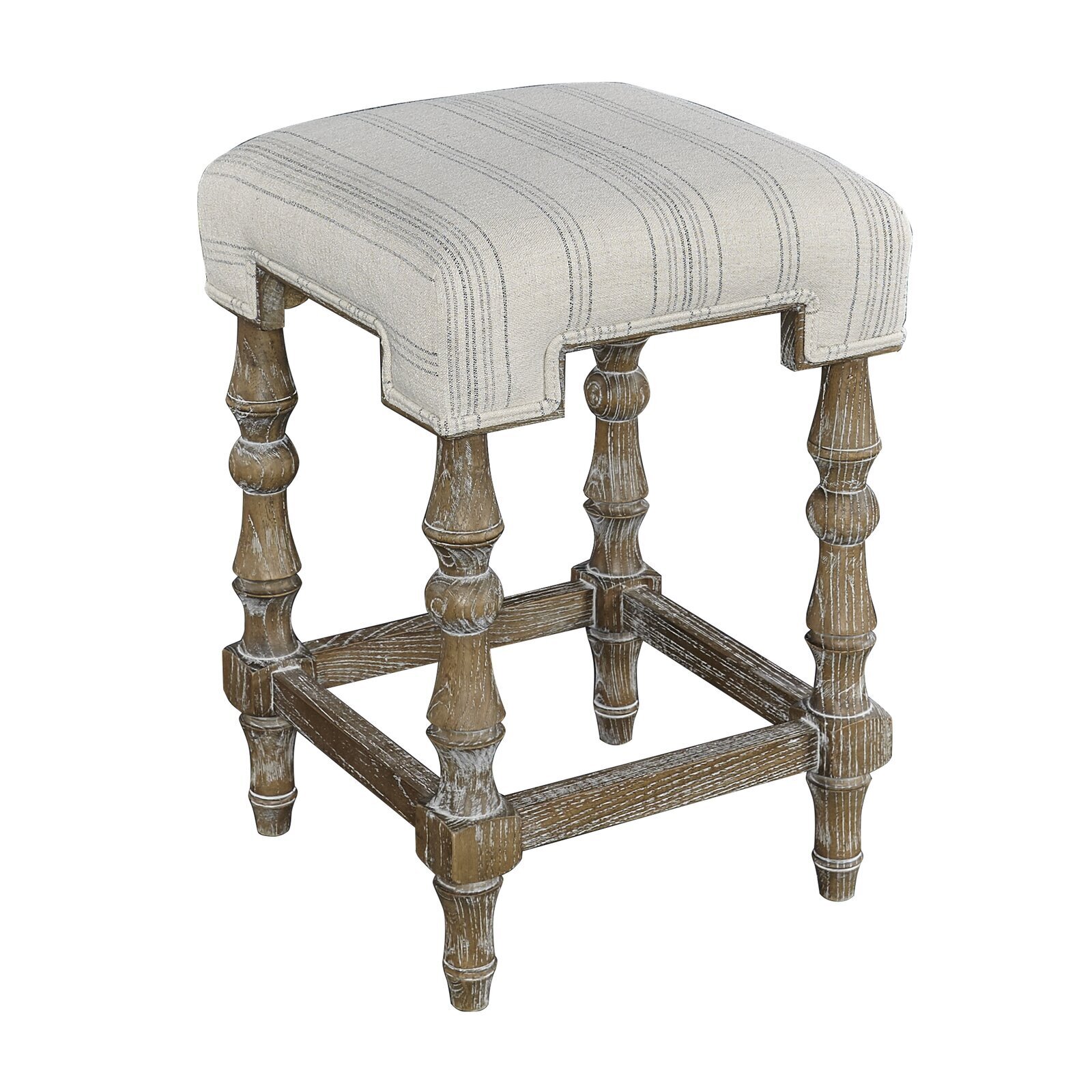 Upholstered square bar stool