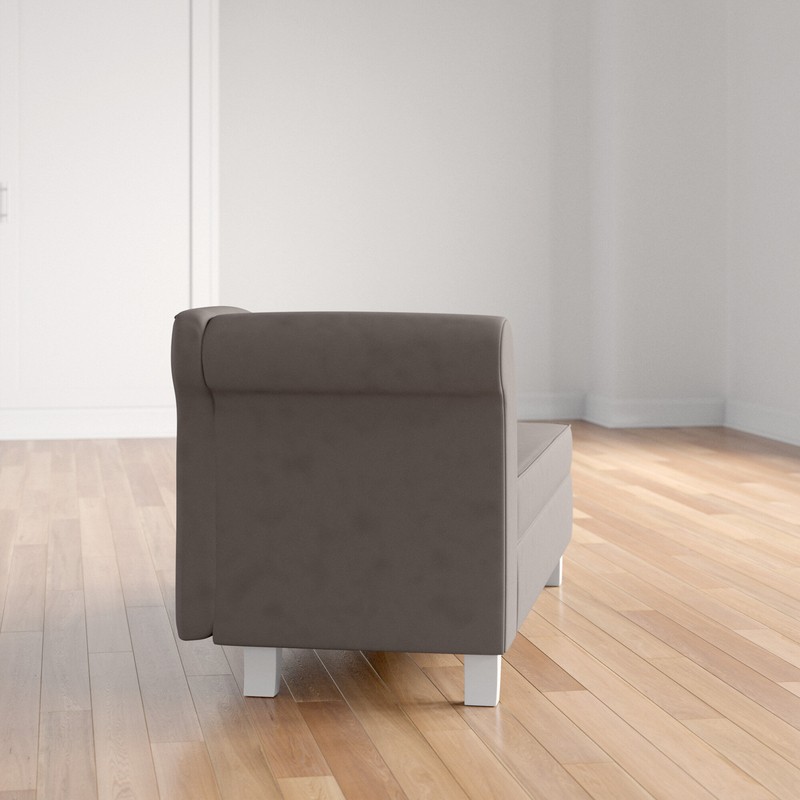 Verona One Left-Arm Chaise Recessed Arms Chaise Lounge with Storage