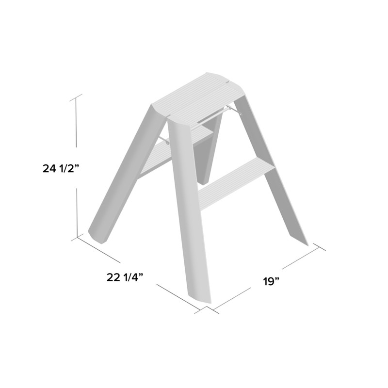 Verrill 2 - Step Aluminum Lightweight Folding Ladder Step Stool