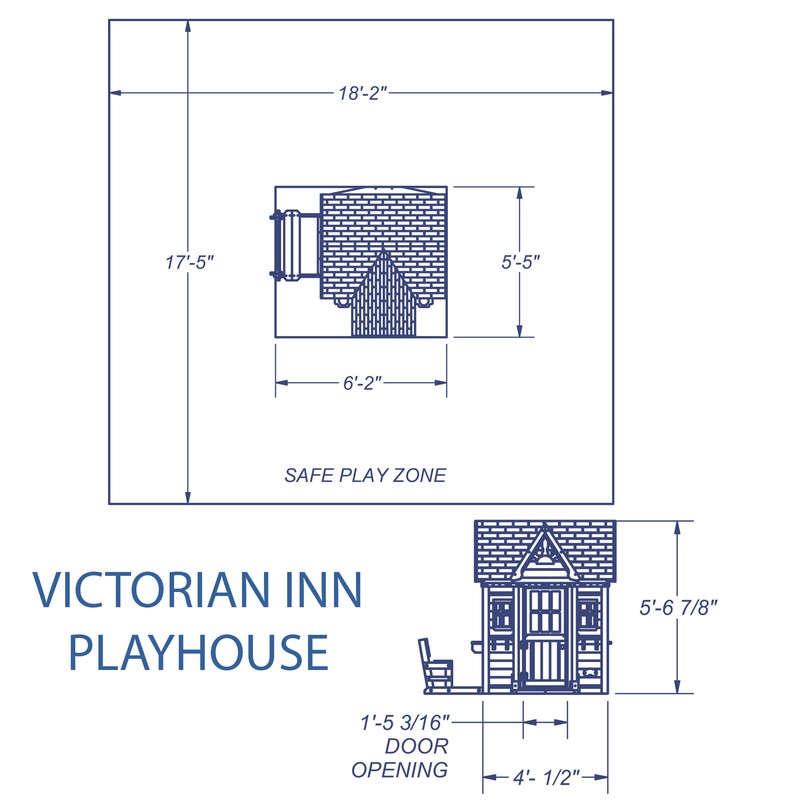 Victorian Inn 74" x 65" Playhouse