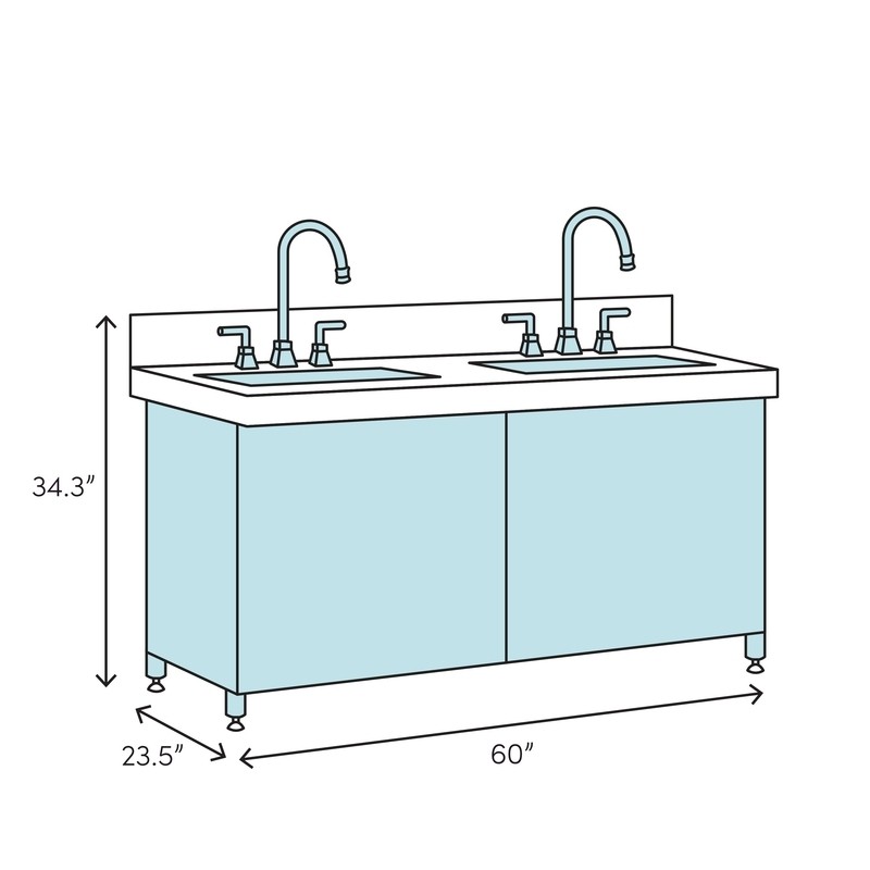 Vivanco 60" Double Bathroom Vanity Set