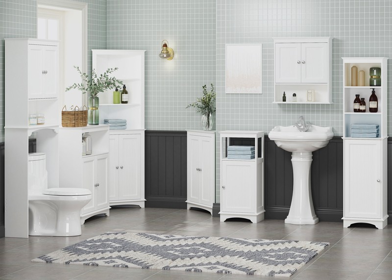 Wagstaff 23.62'' W x 31.89'' H x 12.4'' D Free-Standing Bathroom Cabinet