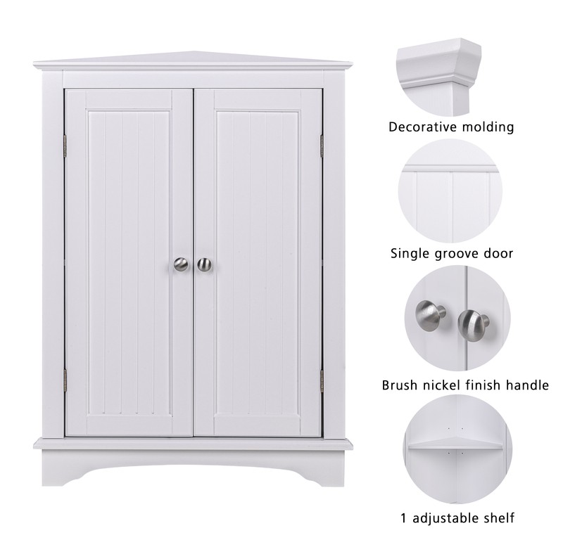 Wagstaff 23.62'' W x 31.89'' H x 12.4'' D Free-Standing Bathroom Cabinet