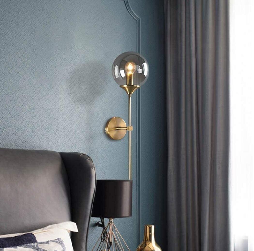 Wall Mounted Bedside Lamp with Thin Sconce Design