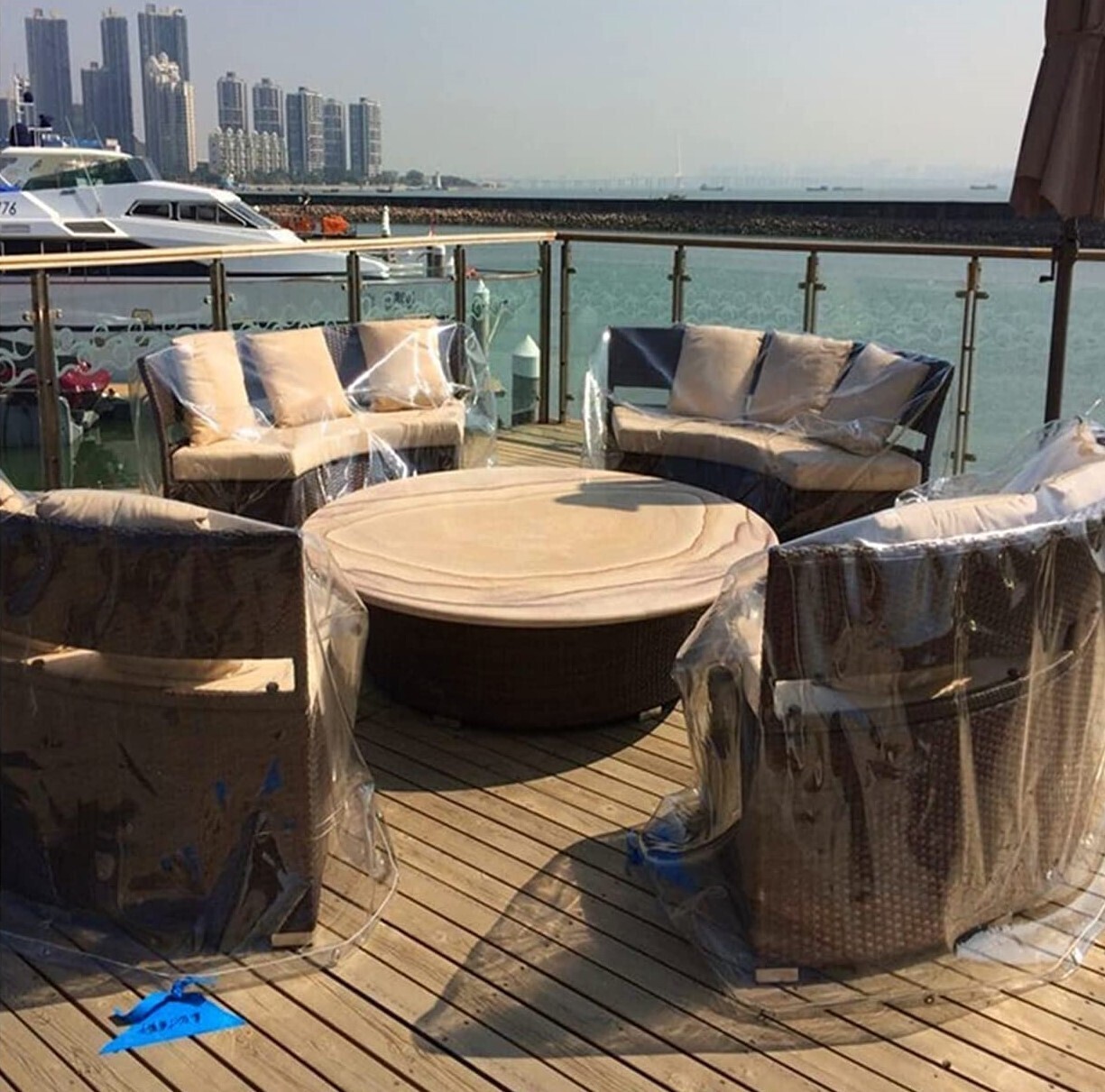 Waterproof Heavy Duty Clear Plastic Cover for Outdoor Furniture 
