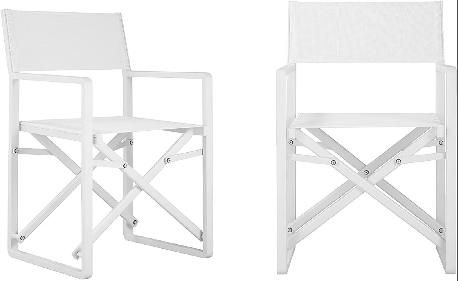 White Aluminum Director Chairs