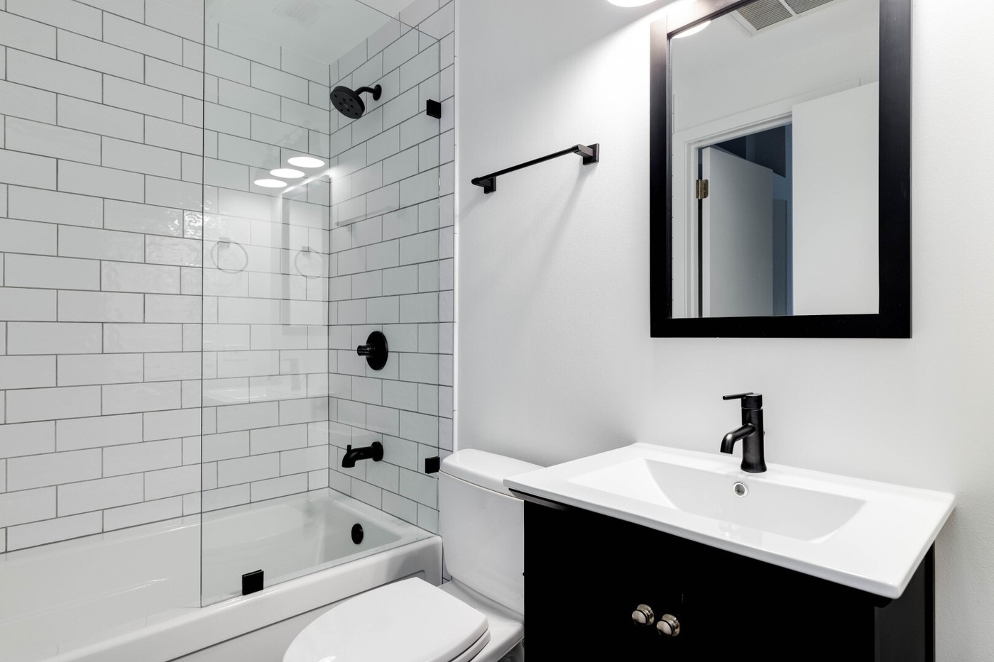 White subway tiles