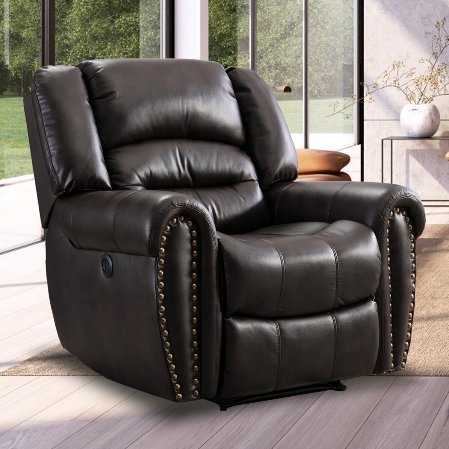 Leather discount tv chair