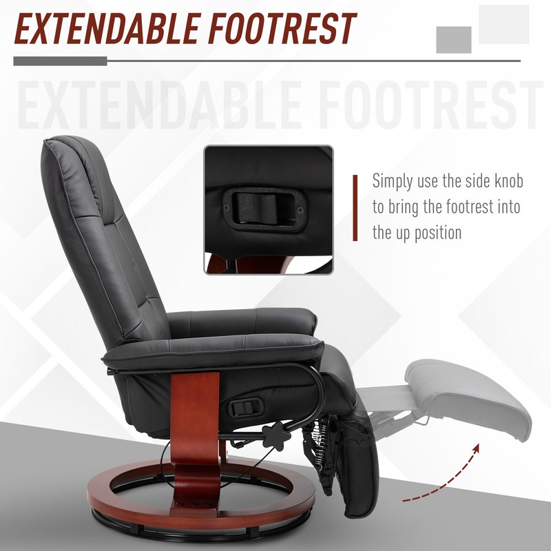Wilde 30.75'' Wide Faux Leather Manual Swivel Ergonomic Recliner