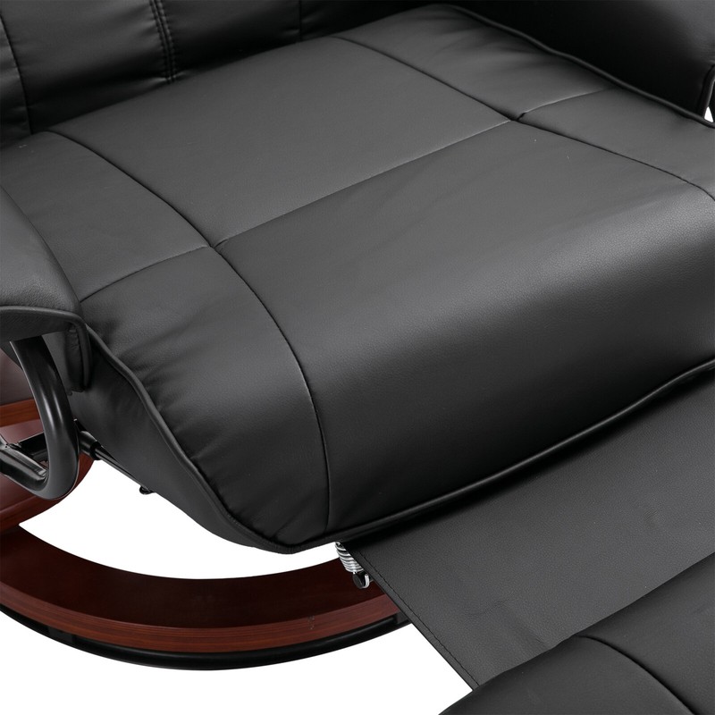 Wilde 30.75'' Wide Faux Leather Manual Swivel Ergonomic Recliner