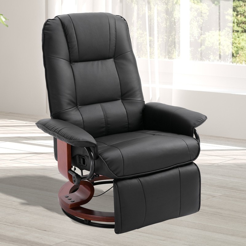 Wilde 30.75'' Wide Faux Leather Manual Swivel Ergonomic Recliner
