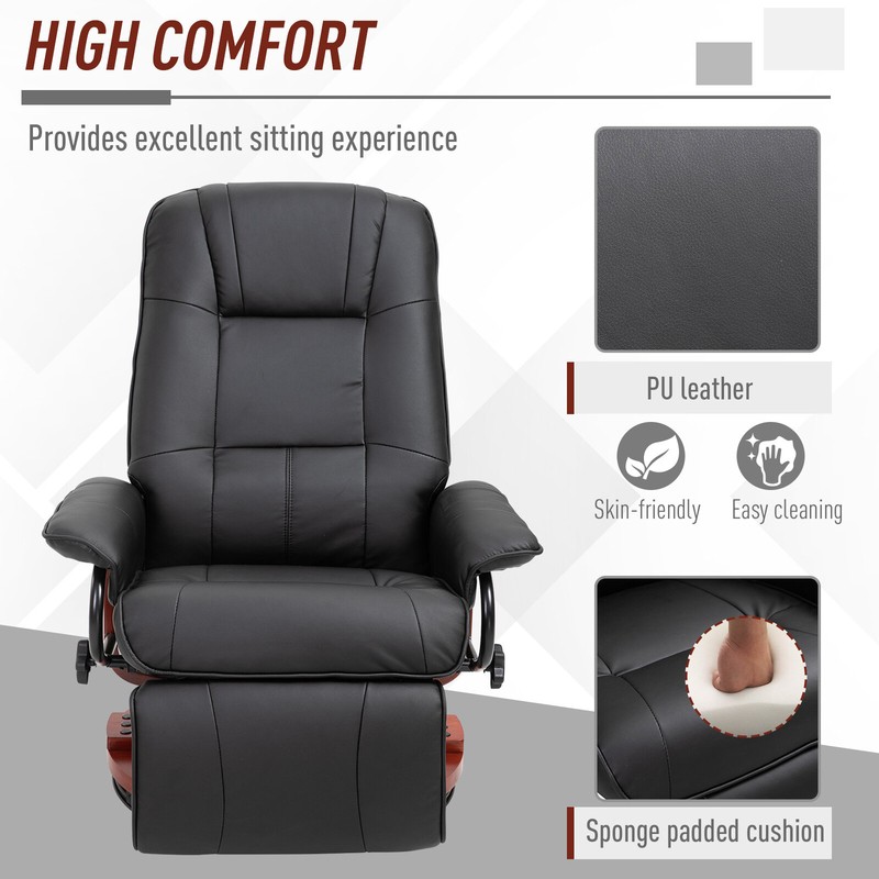 Wilde 30.75'' Wide Faux Leather Manual Swivel Ergonomic Recliner