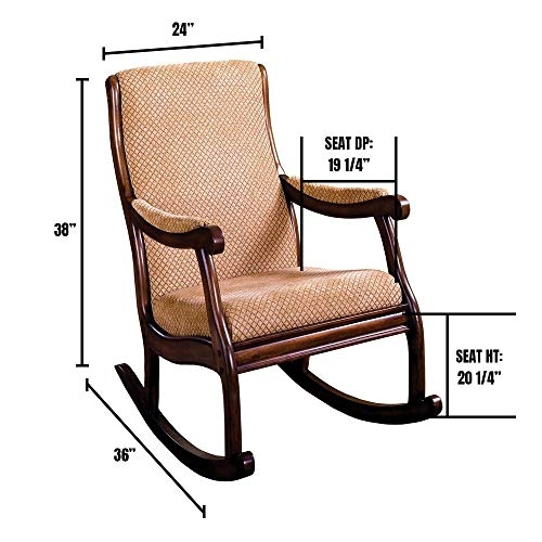 William's Home Furnishing Liverpool Rocking Chair, Antique Oak
