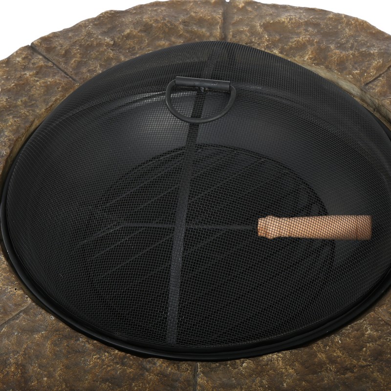 Wilmot 21.5'' H x 29'' W Outdoor Fire Pit with Lid