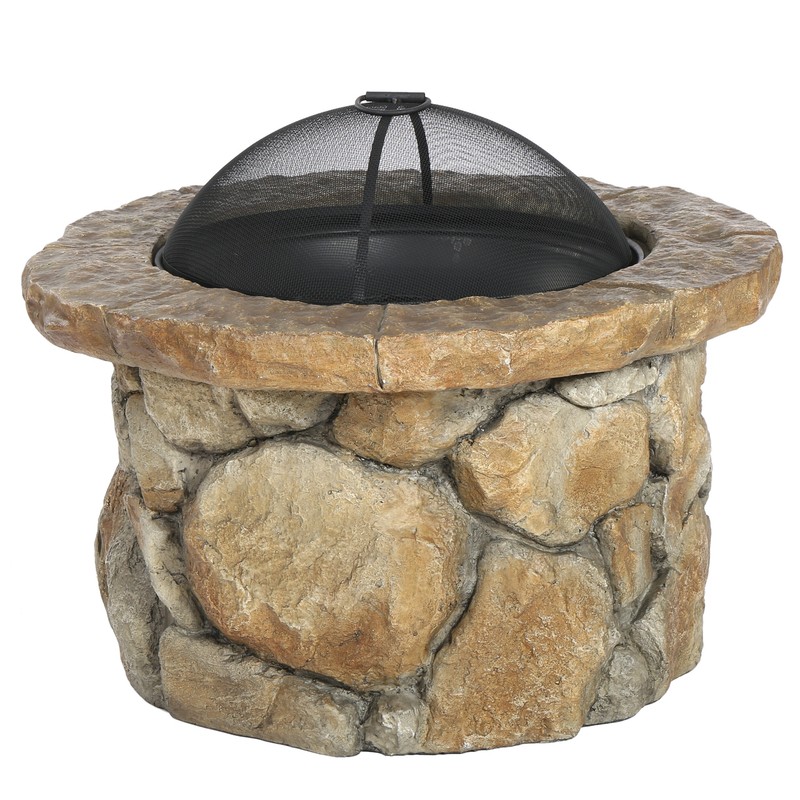 Wilmot 21.5'' H x 29'' W Outdoor Fire Pit with Lid