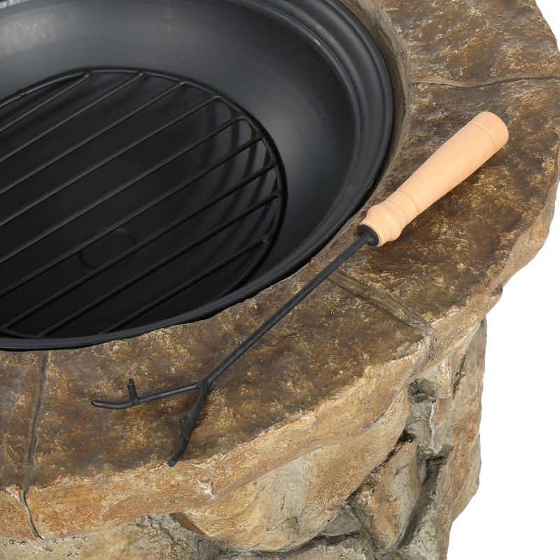 Wilmot 21.5'' H x 29'' W Outdoor Fire Pit with Lid