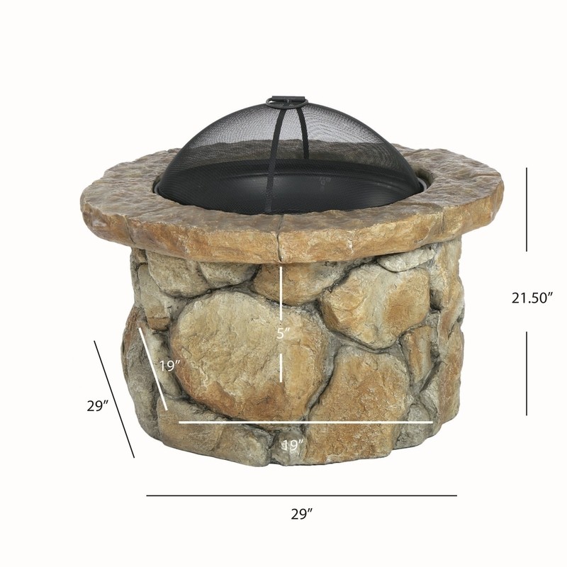 Wilmot 21.5'' H x 29'' W Outdoor Fire Pit with Lid