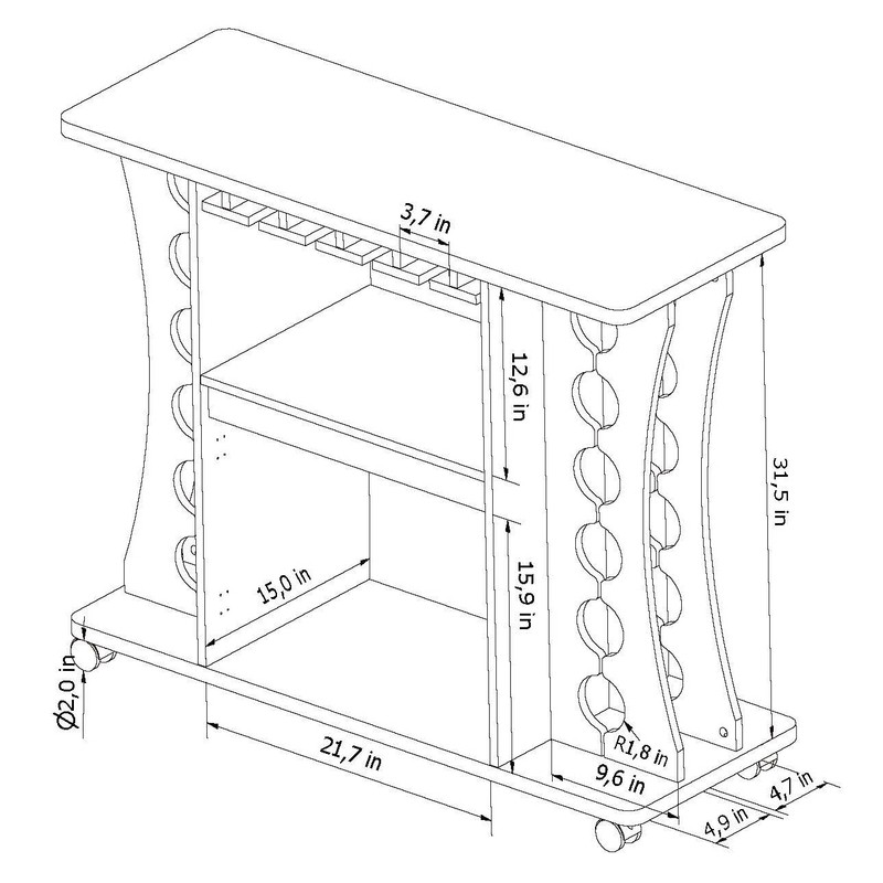 Windham Bar with Wine Storage
