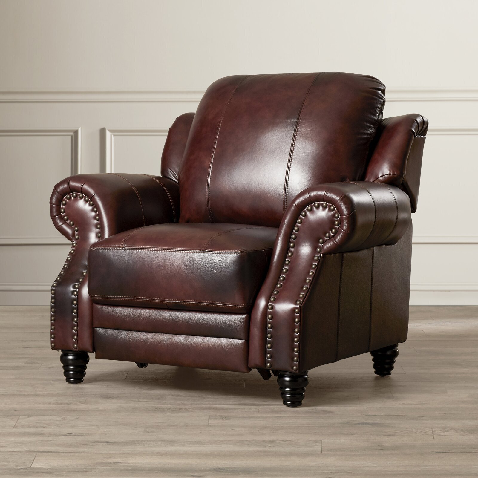 Wingback Recliner in Genuine Leather