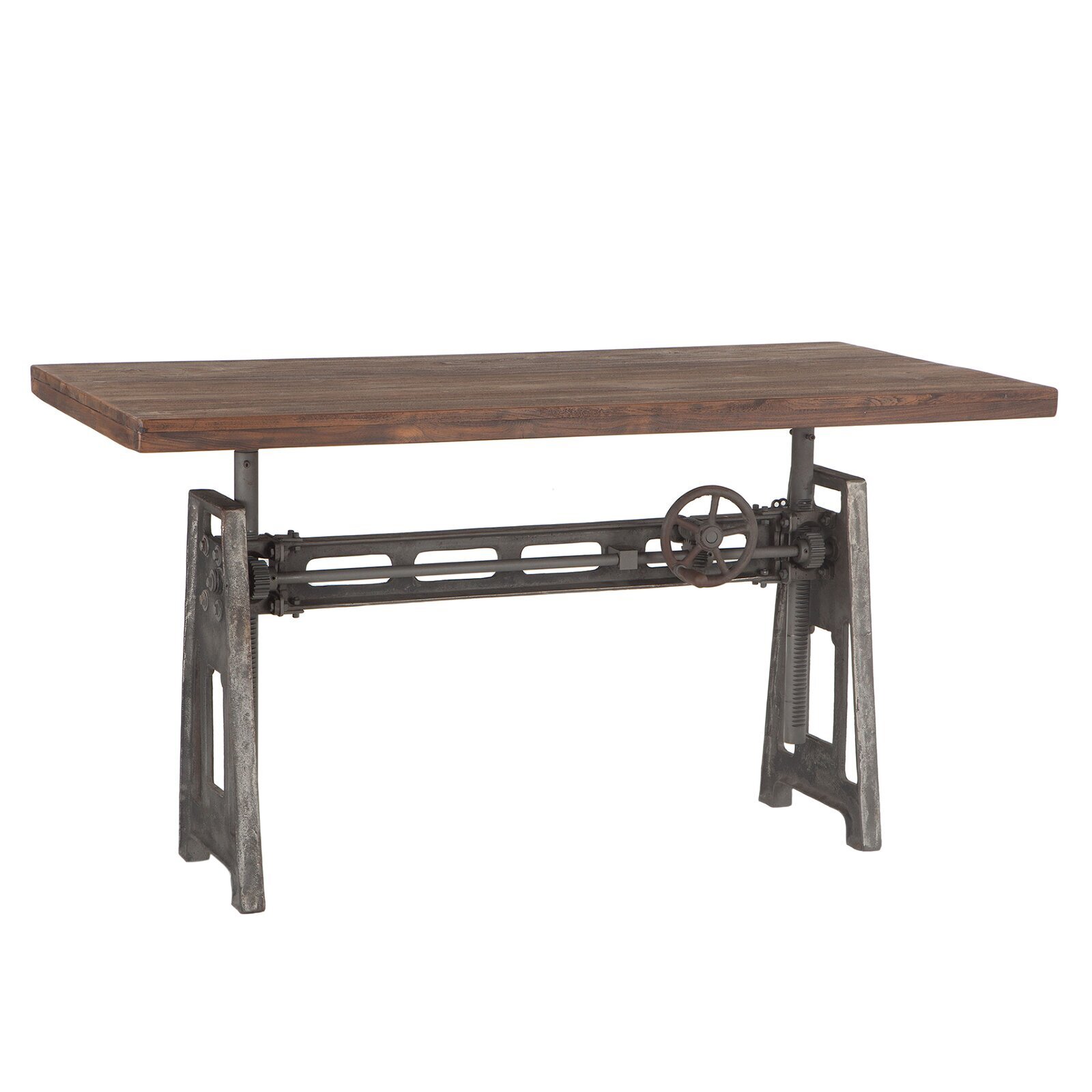 Wood and Iron Antique Drafting Table 